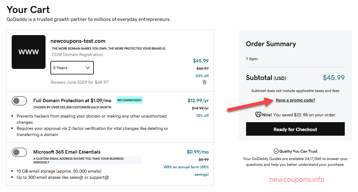 40% OFF GoDaddy Coupon & Promo Codes in June 2026