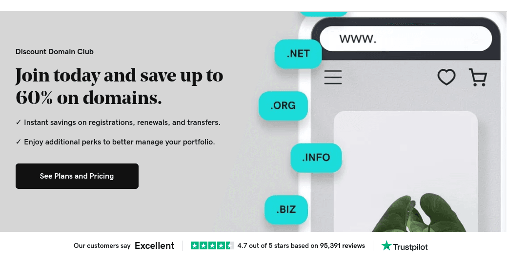 GoDaddy Discount Domain Club – Get Domains At Lowest Prices