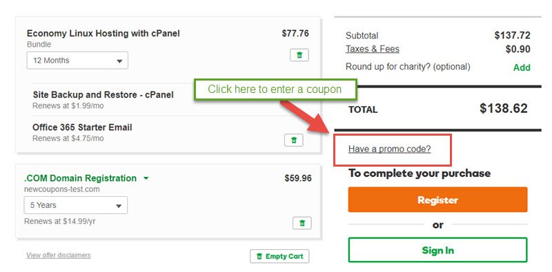Godaddy hosting coupons