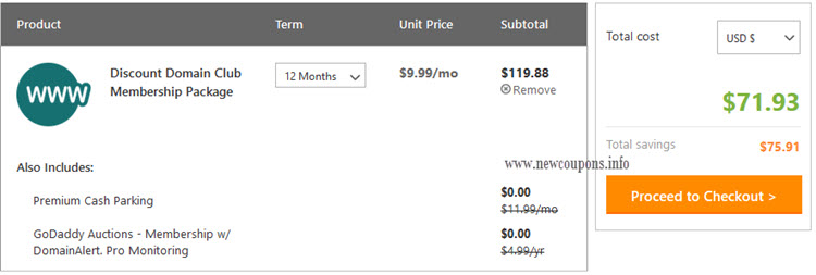 Godaddy coupons net domains