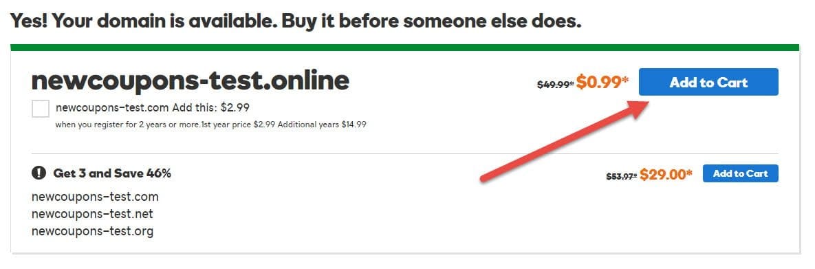 .Online Domain Only $0.99 + $1 Privacy Protection at GoDaddy