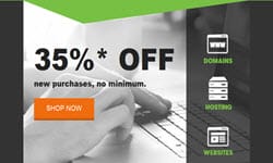 GoDaddy new coupon save 35% new purchases godaddy 35percent off promo