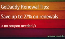 godaddy renewal with no coupon