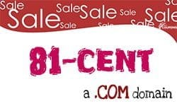 Special Offer: Register .COM For Only 81 Cents at GoDaddy 81cent-com-godaddy-coupon