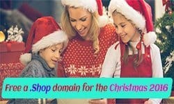 Free a .Shop domain for the Christmas 2016 .shop free