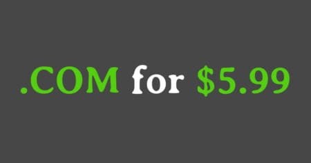 .com domain for 5.99usd
