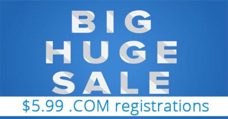 name.com $5.99 com registrations banner
