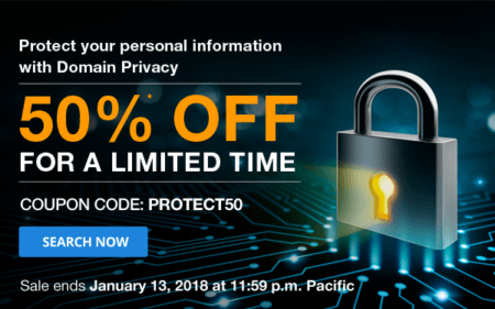 Save 50% Domain Privacy at Domain.Com domain.com 50% off domain privacy