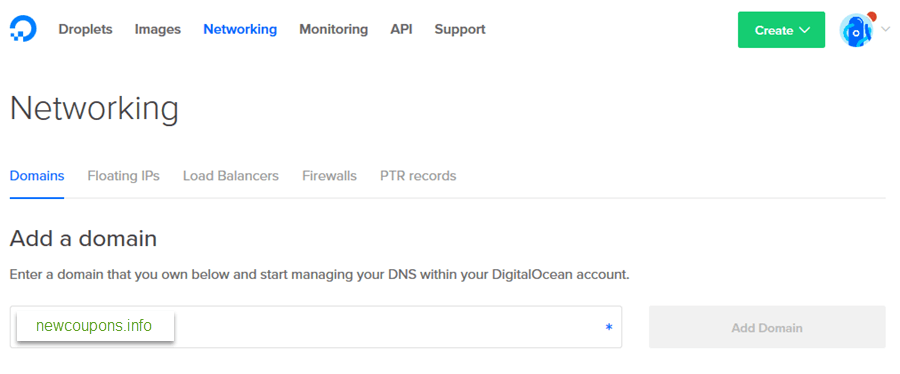 How to point Google Domains to DigitalOcean Droplet ?