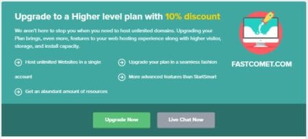 fastcomet 10off upgrade hosting plan