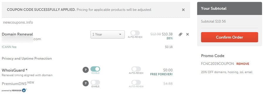 Save 20% on Renewal and Transfer at NameCheap