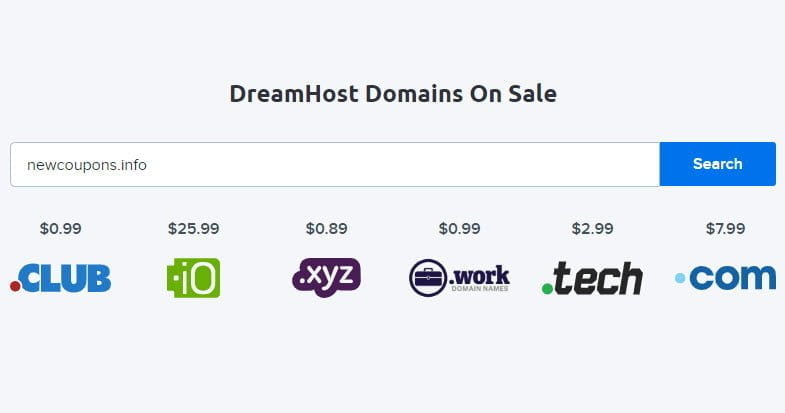 DreamHost Cheap Domains &#8211; Registration Starting At $0.89