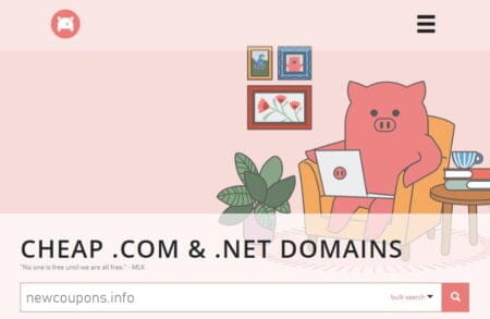 com & net on sale at porkbun
