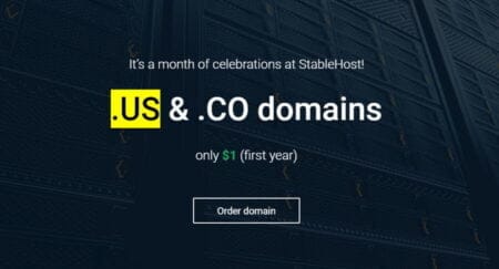 Register .CO & .US For Only $1 From StableHost stablehost us co $1 offer