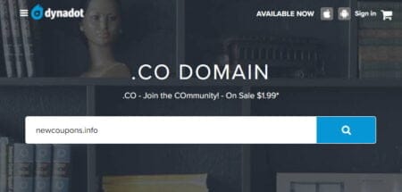 Dynadot – .CO Domain Registrations For $1.99 + Free Privacy dynadot $1.99 .co sale