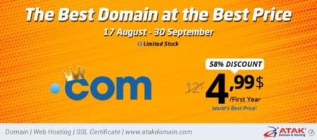 atakdomain $4.99 .com sale