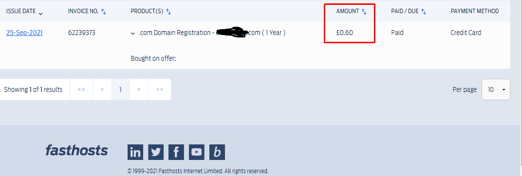 FastHosts – Grab A .COM Domain For £0.5