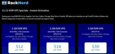 RackNerd 2021’s 11.11 Deals –  KVM VPS From $12/Year RackNerd 2021 11.11 Deals