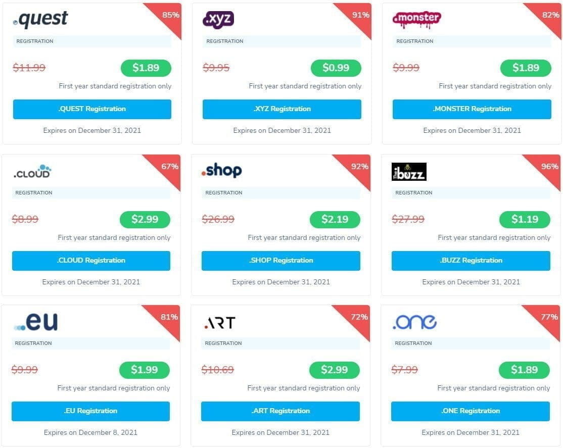 NameSilo Black Friday/Cyber Monday 2021 Deals