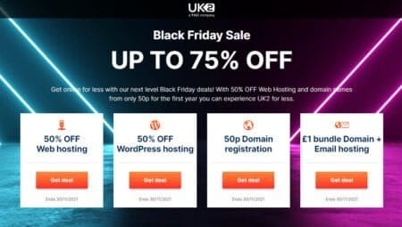 UK2 Black Friday Sale – Register & Transfer Domains For £0.5 UK2 Black Friday Deal 2021