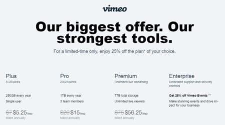 Vimeo Black Friday & Cyber Monday Deal 2021 Vimeo Black Friday & Cyber Monday Deal 2021
