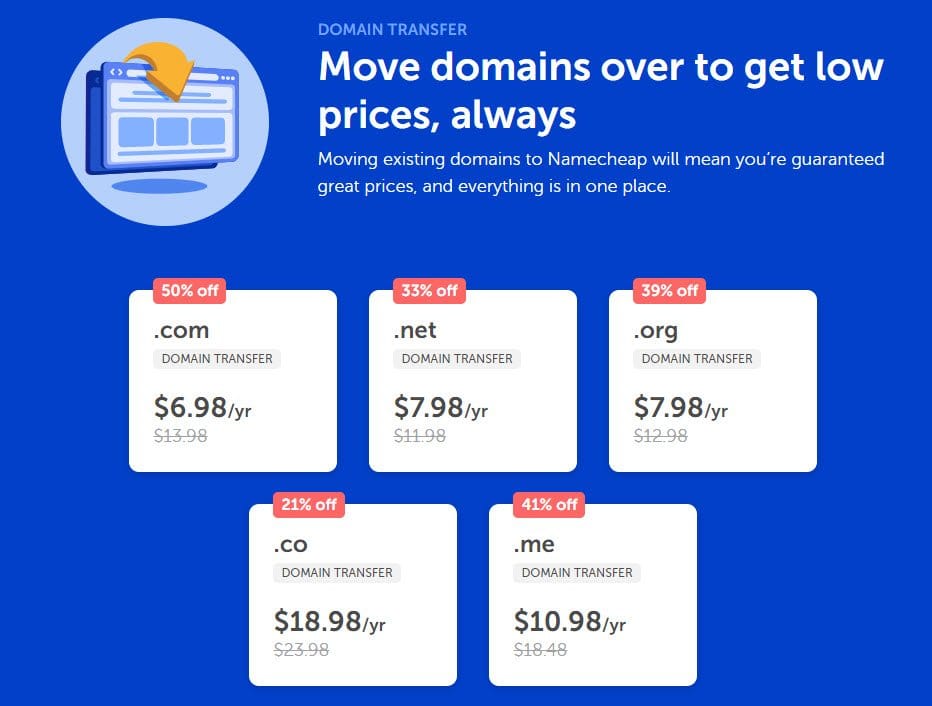 Save Up To 96% in Namecheap New Year Sale
