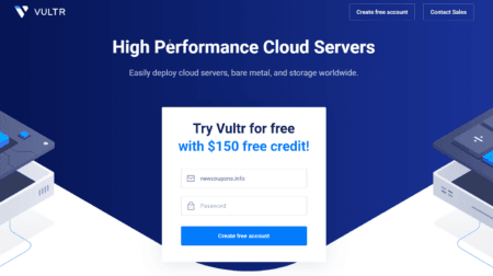 Vultr Offers $150 Free Credit To New Customers vultr $150 free credit