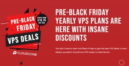 CloudCone Pre-Black Friday Sale