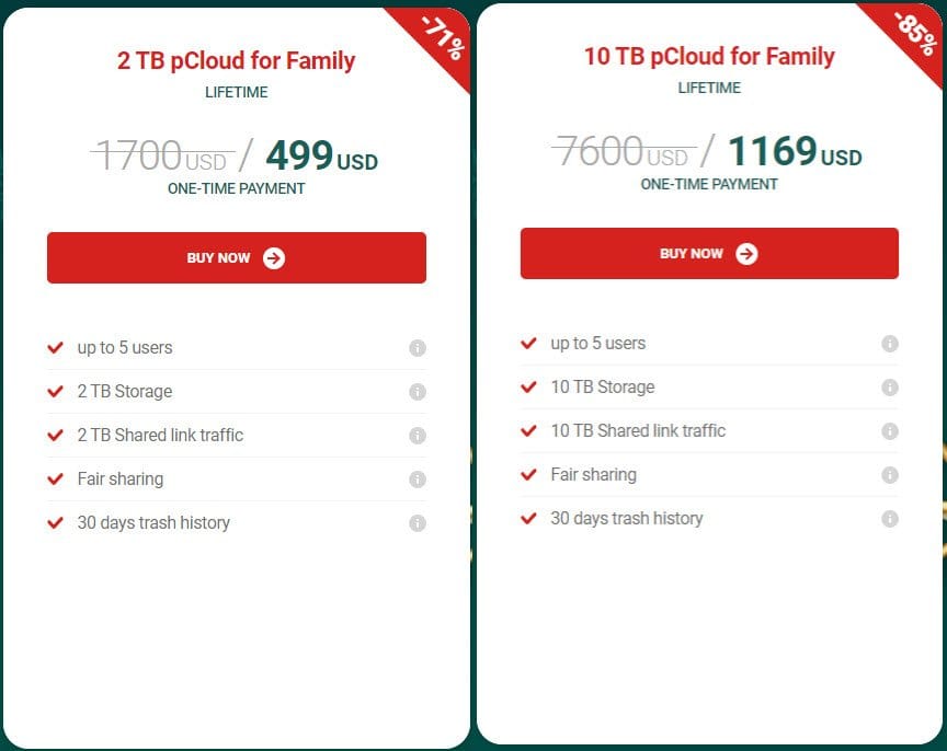 pCloud Xmas 2022 Deal &#8211; 85% OFF pCloud Family Lifetime Plans