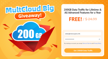 Multcloud 200GB Free Giveaway