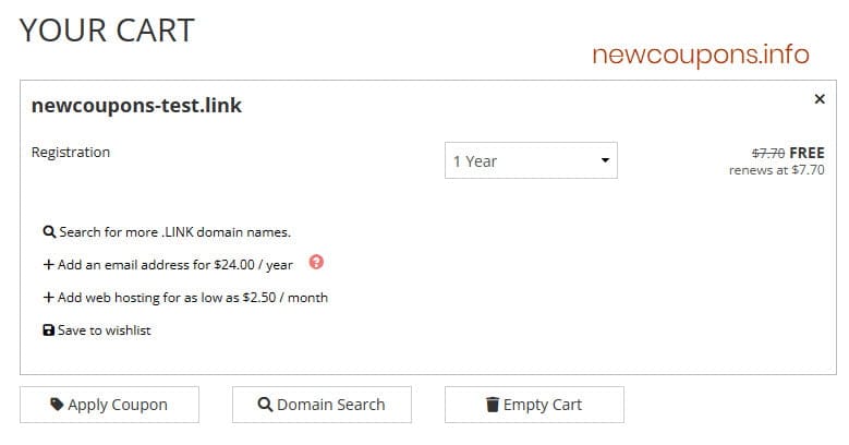 Register A .LINK Domain For Free At Porkbun