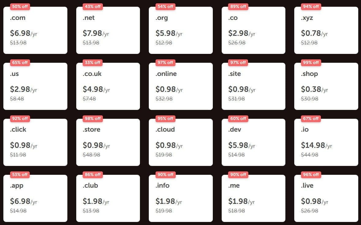 NameCheap Black Friday & Cyber Monday Sale 2023