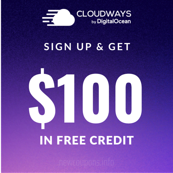 Get started with Cloudways with $100 in free credits!