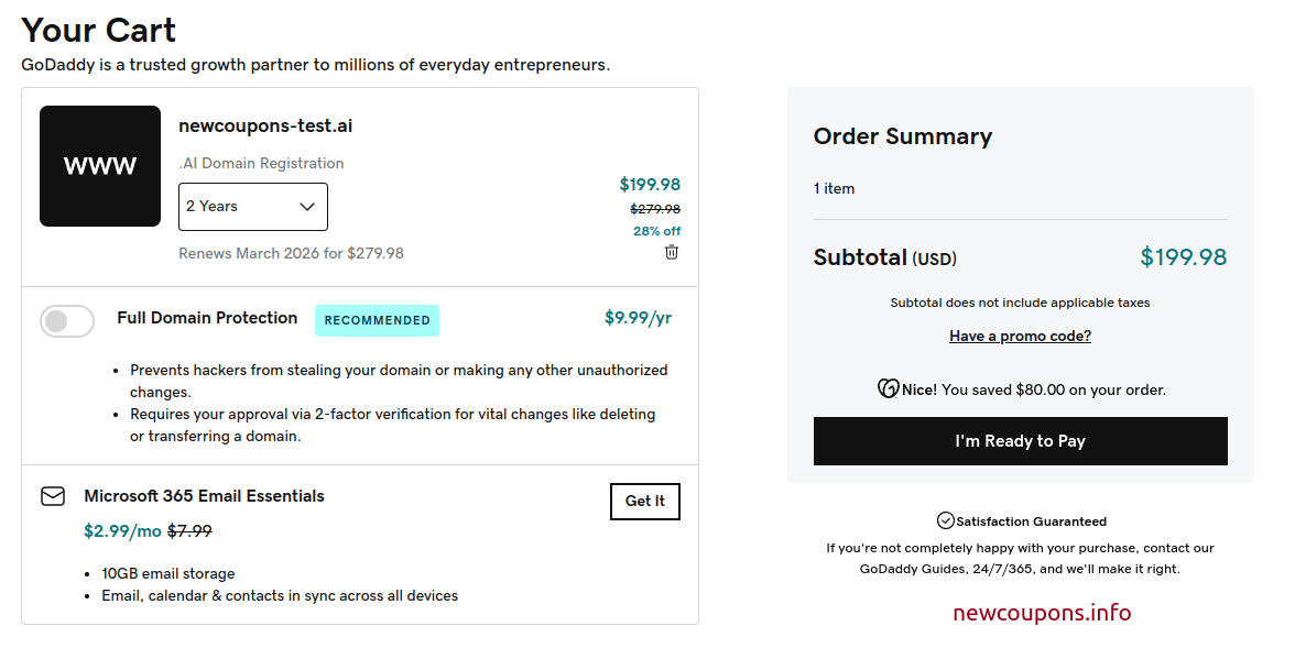 Register .AI Domain At GoDaddy For $59.99 – Free Privacy!