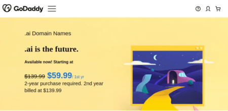 godaddy .ai domain coupon