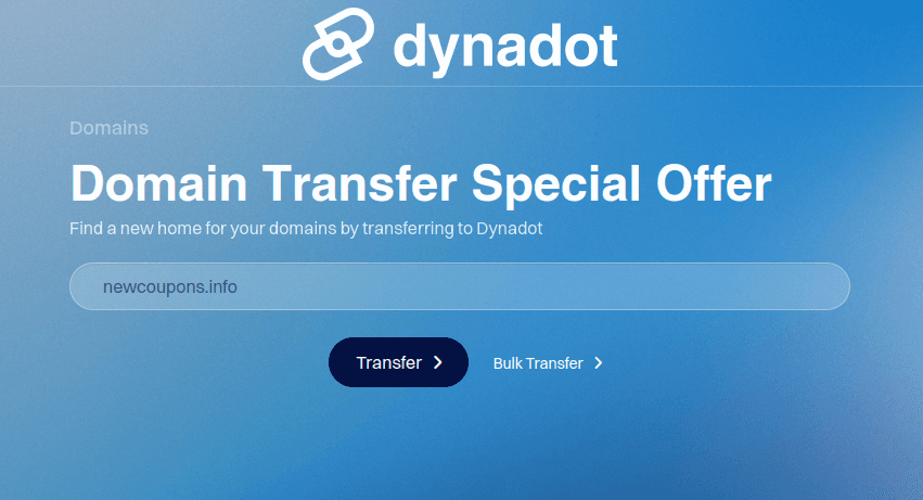 Dynadot – Transfer COM, .NET, .ORG From $9.49
