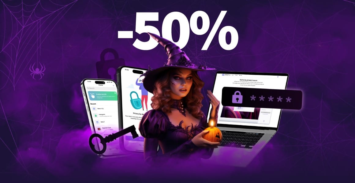 Halloween Sale – Enjoy 50% off on pCloud Pass Lifetime plans