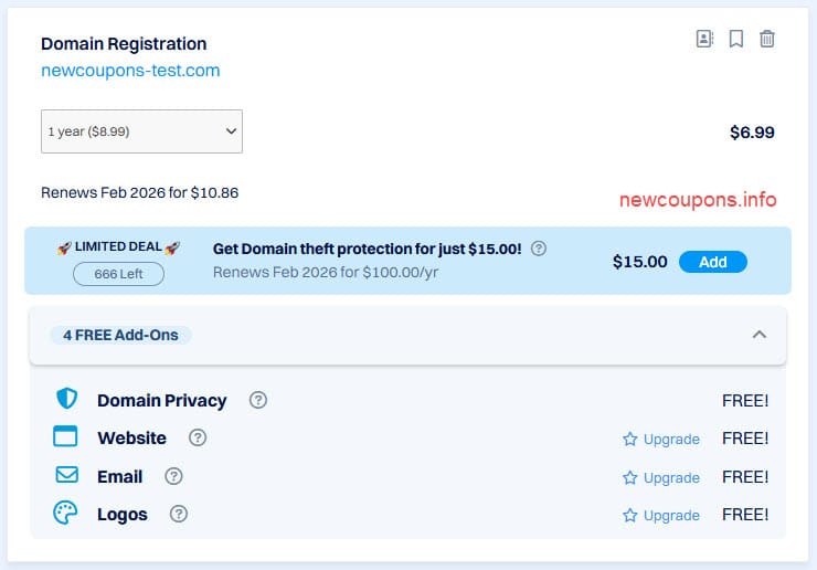 Dynadot: Register .COM Domain For $6.99 (No Limits)