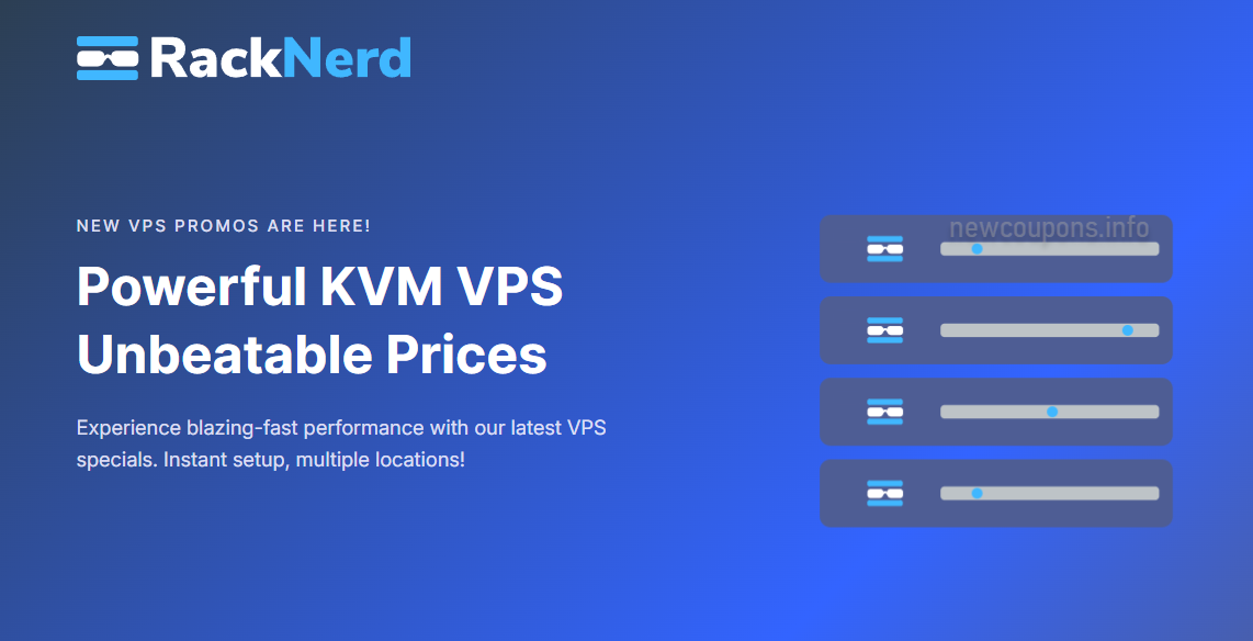 RackNerd New VPS Promos: Get KVM VPS From $10.96/Year