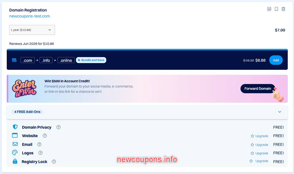 Dynadot: Register .COM for $7 – Free Privacy – No Limits