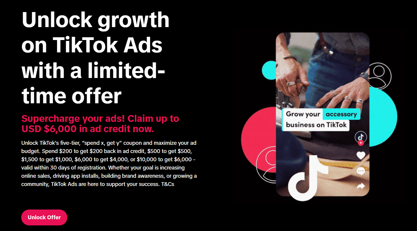 TikTok Ads Credit: Get $6,000 Bonus Credit in September 2025
