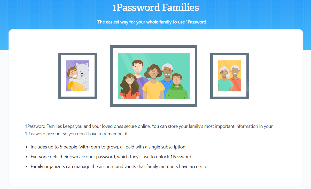 Enjoy a free 1-year subscription to 1Password Families