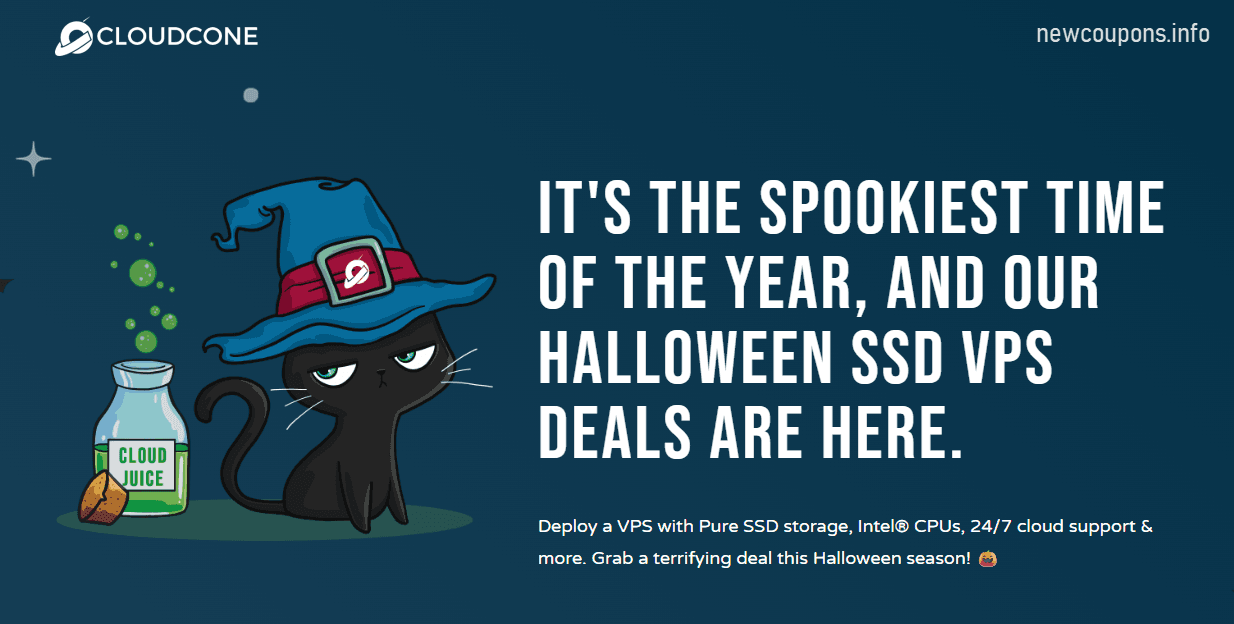 CloudCone Halloween Deals: Get SSD VPS From $12.99/Year