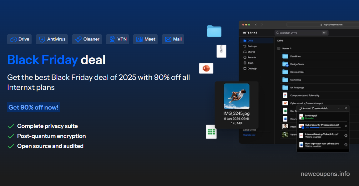 Internxt Black Friday Deal 2025: 90% Off Lifetime Plans