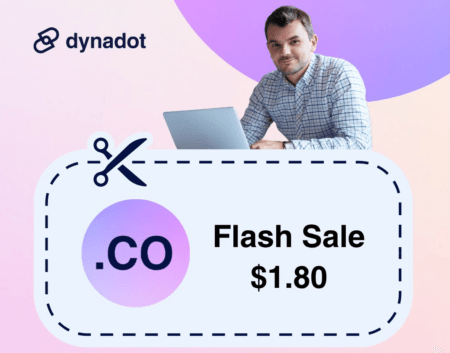 Dynadot Flash Sale: Regsiter .CO Domain for $1.8 – No Limit dynadot .co flash sale